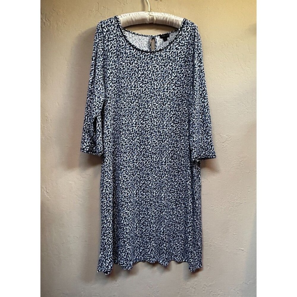 J.Jill Wearever Collection Womens Scoop Neck 3/4 Sleeve Shift Dress XL Missy